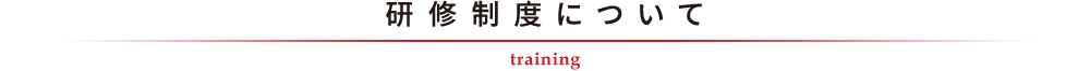 研修制度について　training